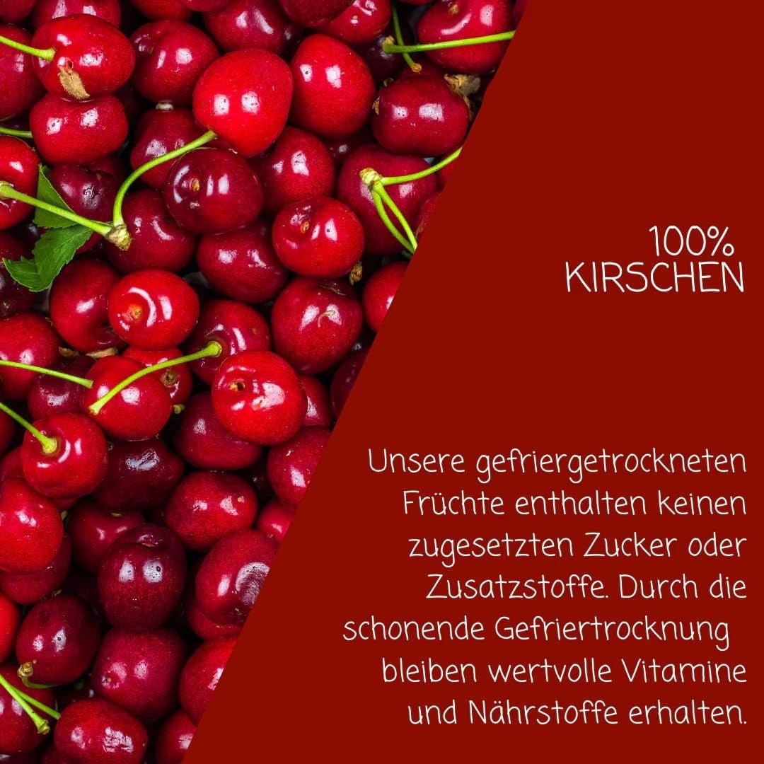 myfruits frysetørrede bitre kirsebær, 80g, uden tilsætningsstoffer, fra 100% kirsebær, frysetørrede og dehydrerede frugter Dehydrerede produkter Naty Shop