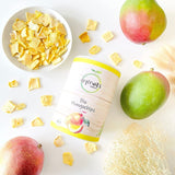 myfruits økologisk mango, frysetørret frugt, 300g, frugtchips, ingen tilsætningsstoffer, 100% mango, frysetørret og tørret frugt til müsli eller snacks... Dehydrerede produkter Naty Shop