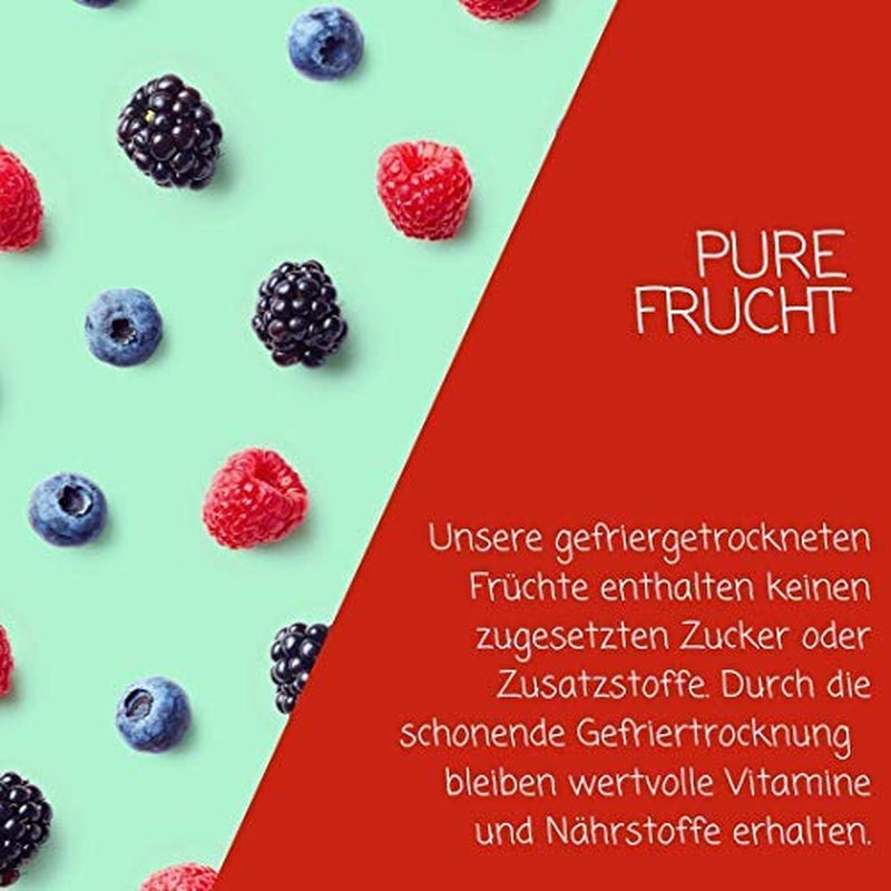 myfruits bærblanding, 300g, frysetørret frugt- og bærblanding, uden tilsat sukker, jordbær, hindbær, ribs, tørret frugtblanding Dehydrerede produkter Naty Shop