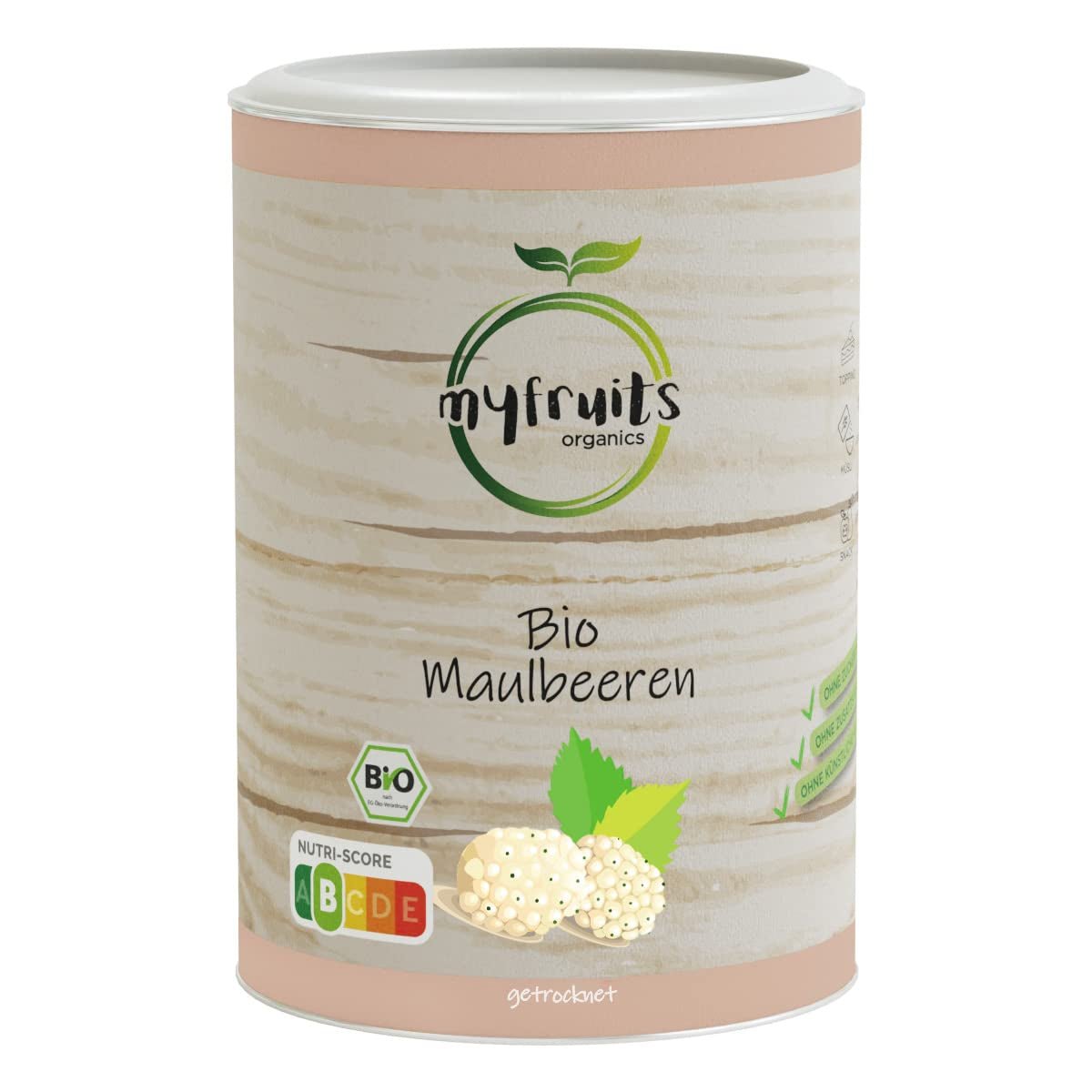 myfruits økologiske tørrede brombær, 750g, soltørret, ingen tilsætningsstoffer. Fra certificeret økologisk landbrug, tørrede hvide brombær Dehydrerede produkter Naty Shop 300 G (1 pakke)
