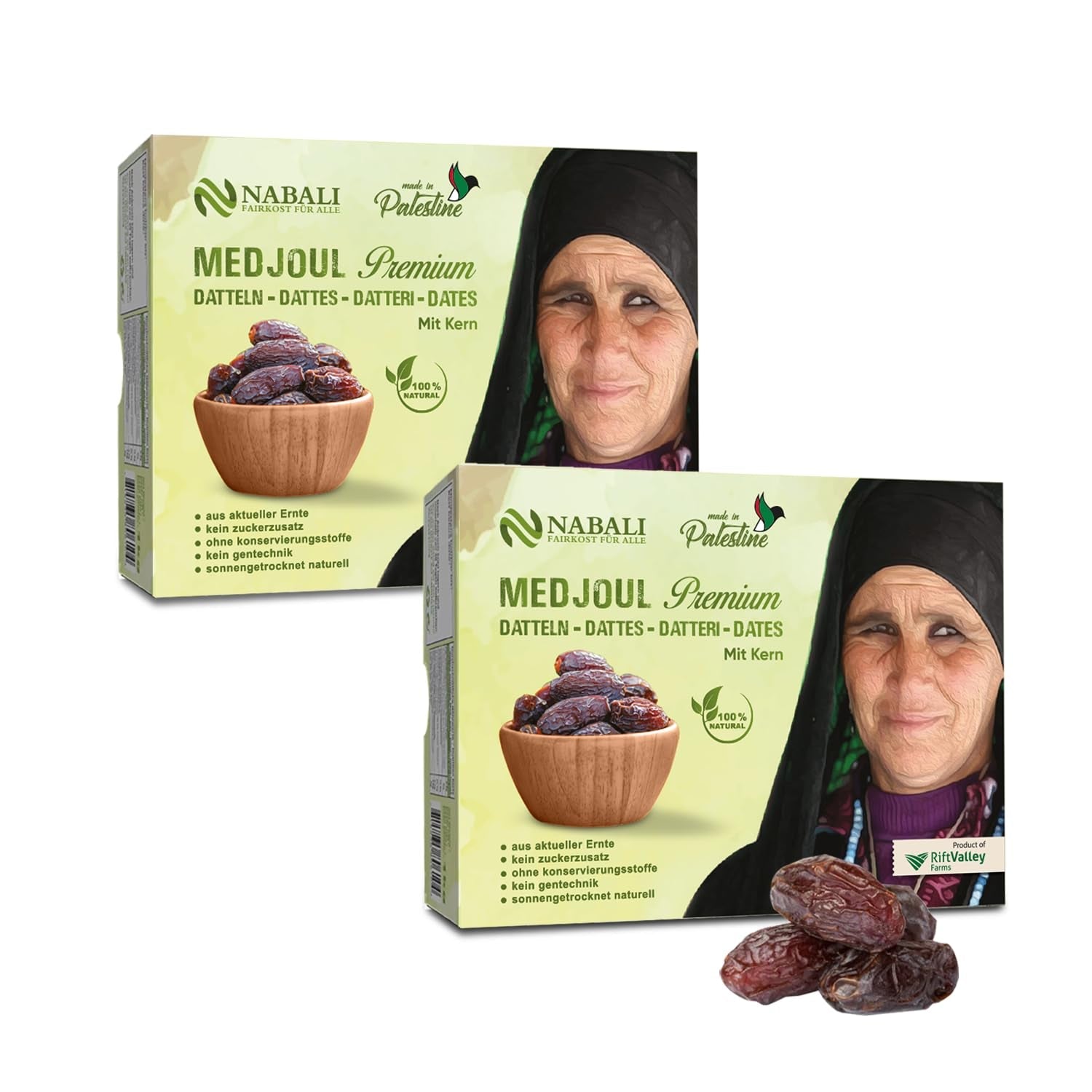 NABALI FAIRKOST FOR ALLE Dadler Medjool Medjoul fra Palæstina - 100% naturlig vegansk aromatisk traditionel frisk og orientalsk I uden konserveringsmidler 5 kg (1 pakke), Små/Mellem Dehydrerede produkter Naty Shop 1 kg (pakke med 2) Stor/Jumbo