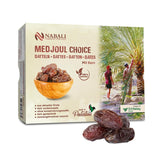 NABALI FAIRKOST FOR ALLE Medjoul - Medjool Dates Choice I - 100% naturlig aromatisk frisk orientalsk blød I sød som honning og karamelliseret I Oprindelse: Palæstina I (1x1KG) Dehydrerede produkter Naty Shop 5 kg (1 pakke)