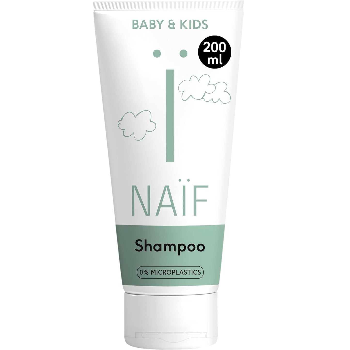Naïf - Plejeshampoo - til babyer og børn - Babyshampoo med naturlige ingredienser - 100% vegansk - 0% SLES - Uden mikroplast, silikoner og parabener - 200 ml Børn - Bad og hudpleje Naty Shop M