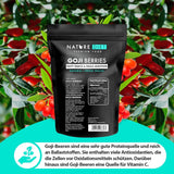 Nature Diet - Goji bær 1000 g | Tørrede bær | Sund snack Naty Shop dehydrerede produkter