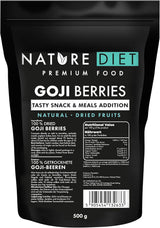 Nature Diet - Goji bær 1000 g | Tørrede bær | Sund snack Naty Shop dehydrerede produkter 500G