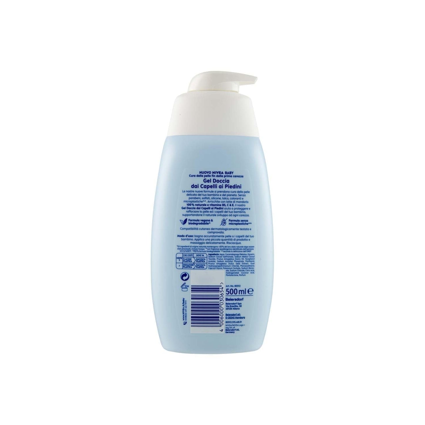 NIVEA BABY shower gel til benhår 500 ml, børneboblebad til blød og ren hud og hår, børnebad med tårebeskyttelse, fugtgivende og blød shampoo til børn Børn - Bad og hudpleje Naty Shop