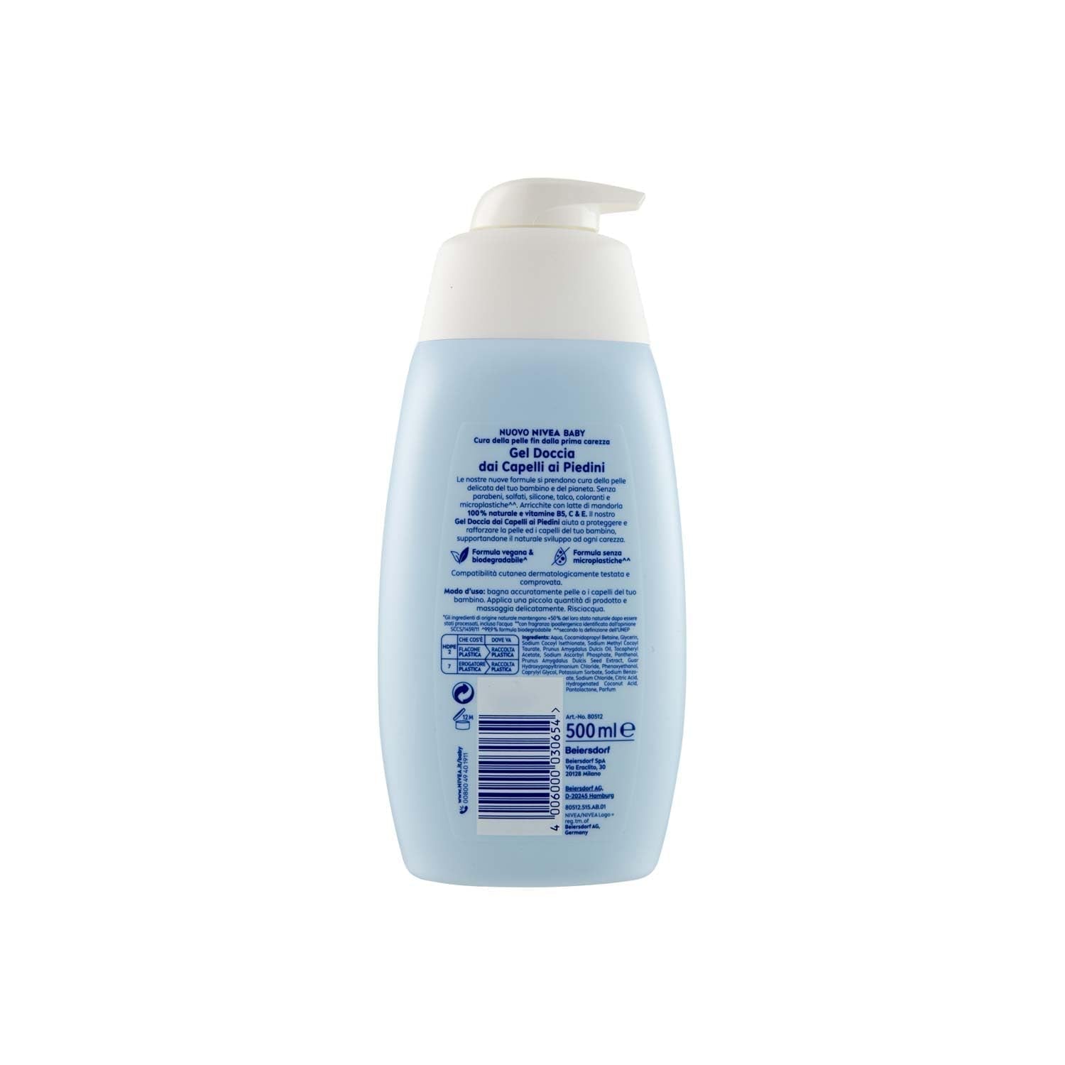 NIVEA BABY shower gel til benhår 500 ml, børneboblebad til blød og ren hud og hår, børnebad med tårebeskyttelse, fugtgivende og blød shampoo til børn Børn - Bad og hudpleje Naty Shop