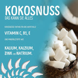 Frysetørret kokosnød: 50g frysetørret frugt - veganske slik sødede kokosnøddeterninger - naturligt tørret frugt fra NutriPur Dehydrerede produkter Naty Shop