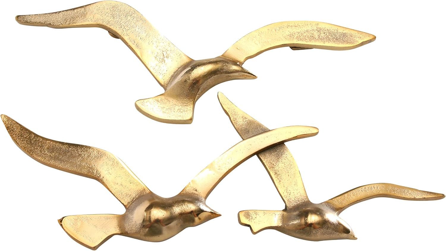 Birdy Wall Art (Guld, Metal Vægdekorationer, Nautisk Motiv, Gang / Stue / Spisestue Vægmaleri) 1011623 Naty Shop Statuer og skulpturer Guld