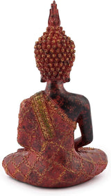 dekorativ pyjoma Buddha, mediterer, skulptur med rød / gylden kappe Statuetter og skulpturer Naty Shop