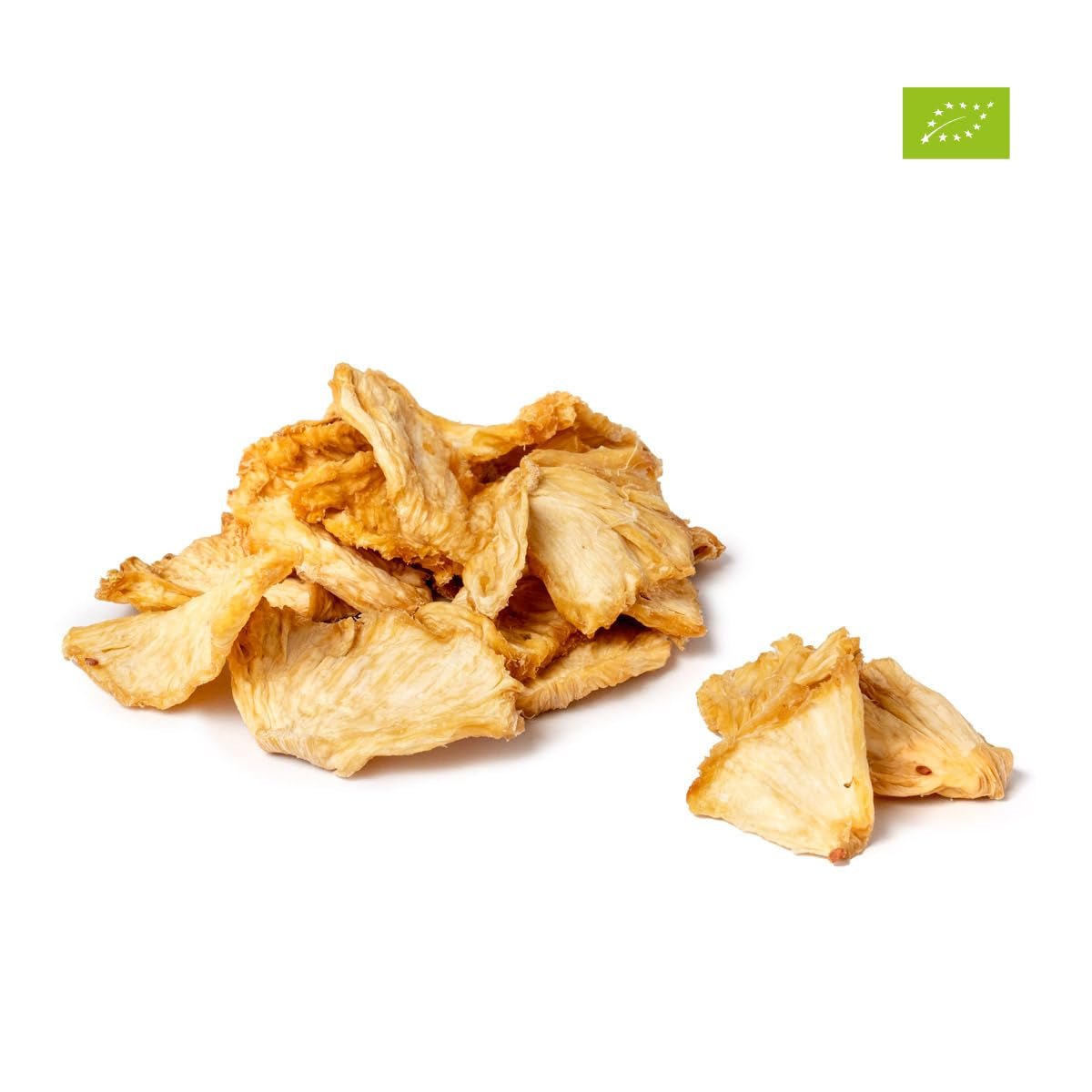 PAKKA økologisk og fair trade ananas stykker 1 kg, økologisk og fair trade tørret ananas, usødet, usulfuriseret, produceret og fyldt direkte af producenten i Colombia, vegansk 1000g Dehydrerede produkter Naty Shop