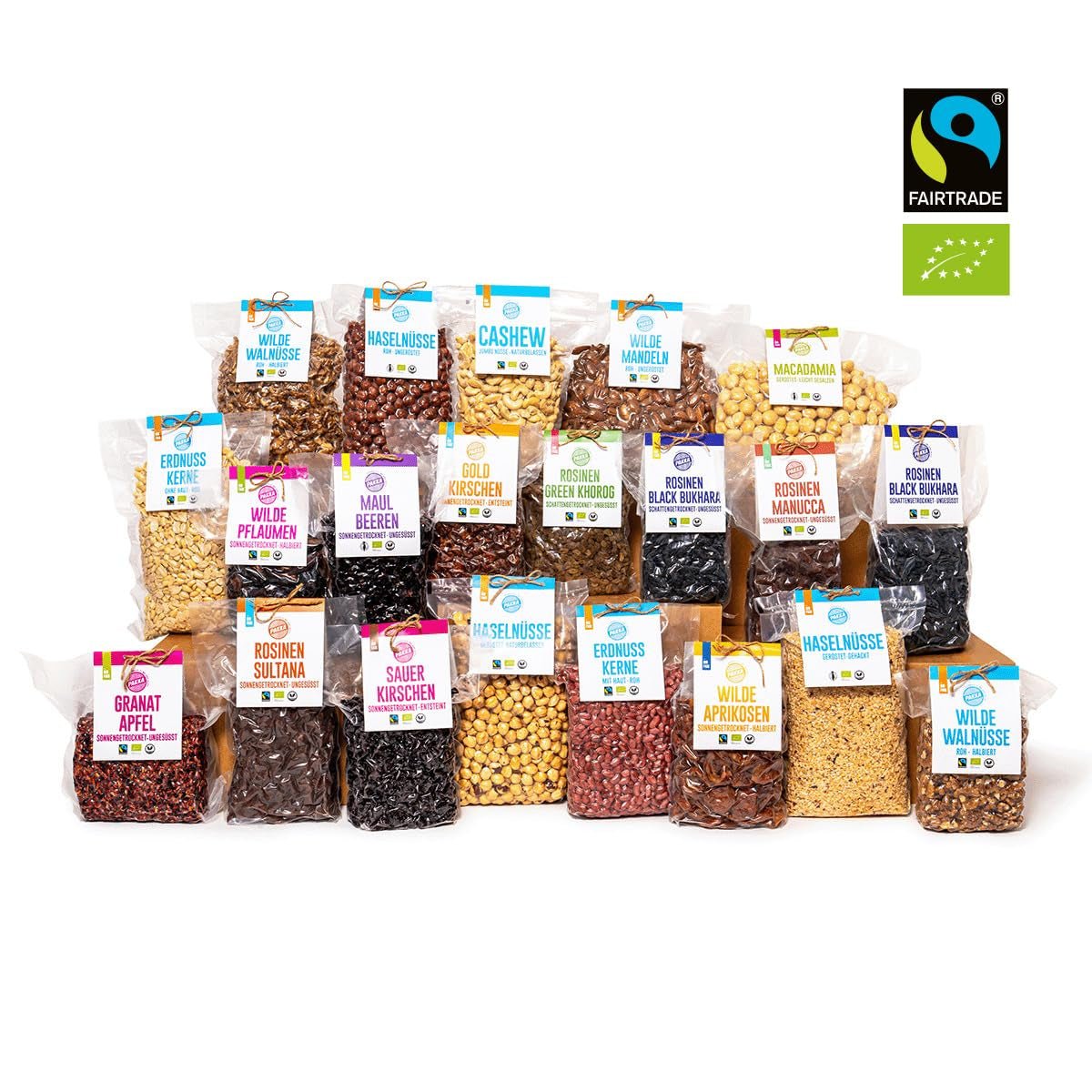 PAKKA - Økologiske fairtrade soltørrede gyldne kirsebær 500 g, vilde plukkede gule kirsebær, ufrøede, usødede, direkte fra småbønder i Samarkand, Usbekistan, veganske, 500 g (1 pakke) Naty Shop dehydrerede produkter