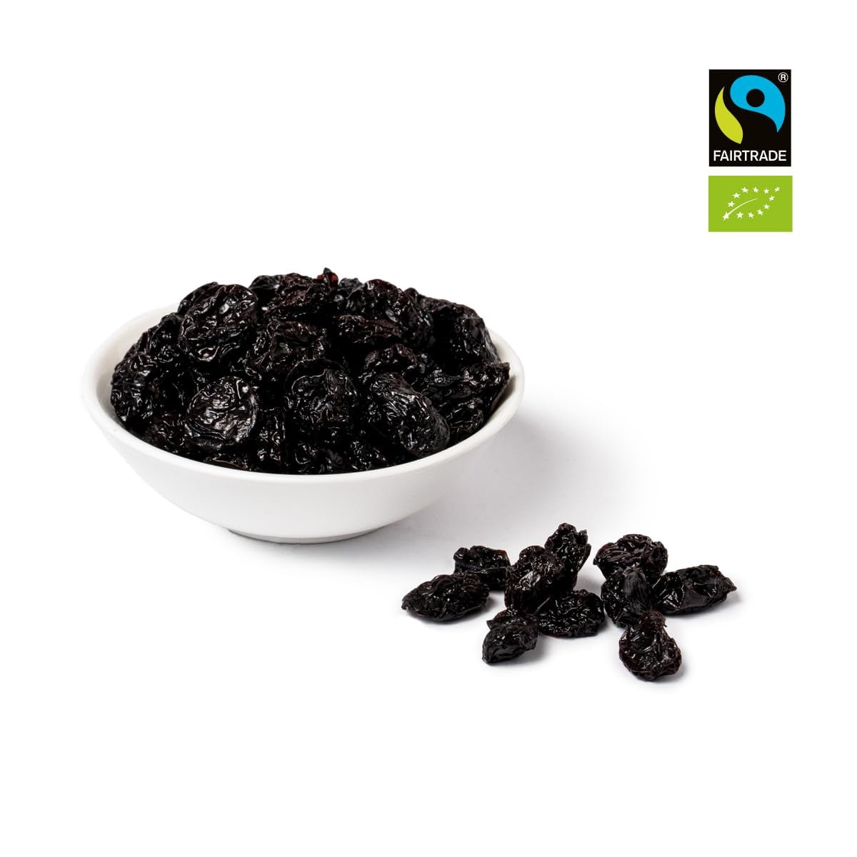 PAKKA - Soltørrede økologiske Fairtrade-kirsebær 750 g, vildhøstede økologiske kirsebær, usødede, usødede direkte fra små landmænd i Samarkand, Usbekistan, veganske, 750 g Naty Shop-dehydrerede produkter