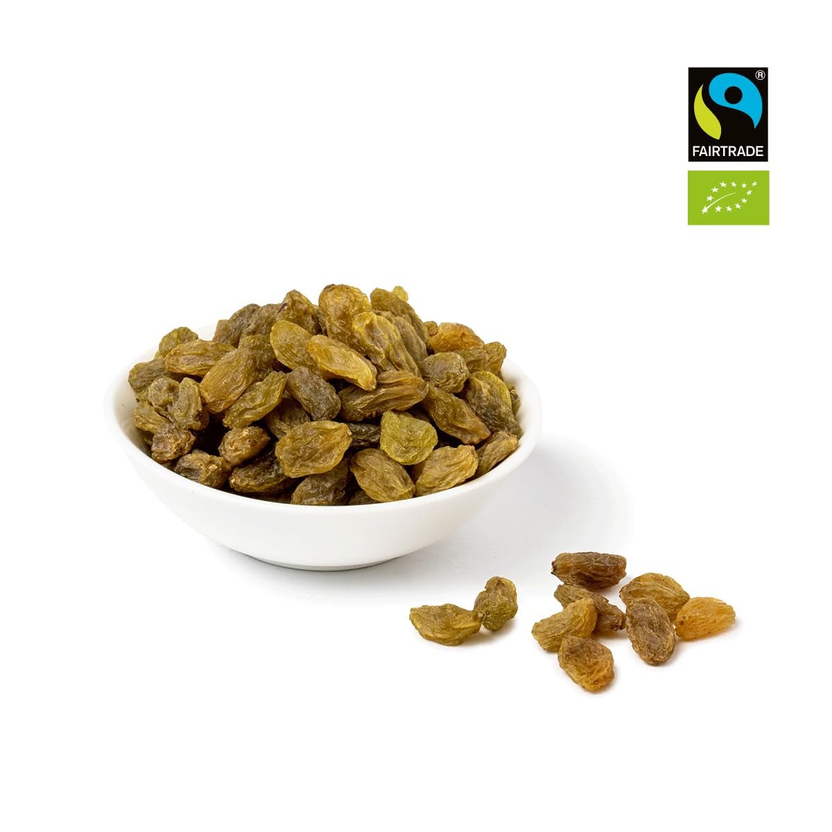 PAKKA - Økologiske Fairtrade Grønne Khorog Rosiner 750 g, Økologiske og Fairtrade, Uden frø, Skyggetørret, Oliefri, Så klæbrig, Direkte fra småbønder i Samarkand Usbekistan, Veganske, 750 g Naty Shop Dehydrerede Produkter