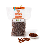 PAKKA - Økologiske Fairtrade Sultanas 1 kg, frøfri, hudfri og soltørrede Sultana Sultanas fra Samarkand Usbekistan 1000g Dehydrerede produkter Naty Shop Variant 1: 1 kg (1 pakke)