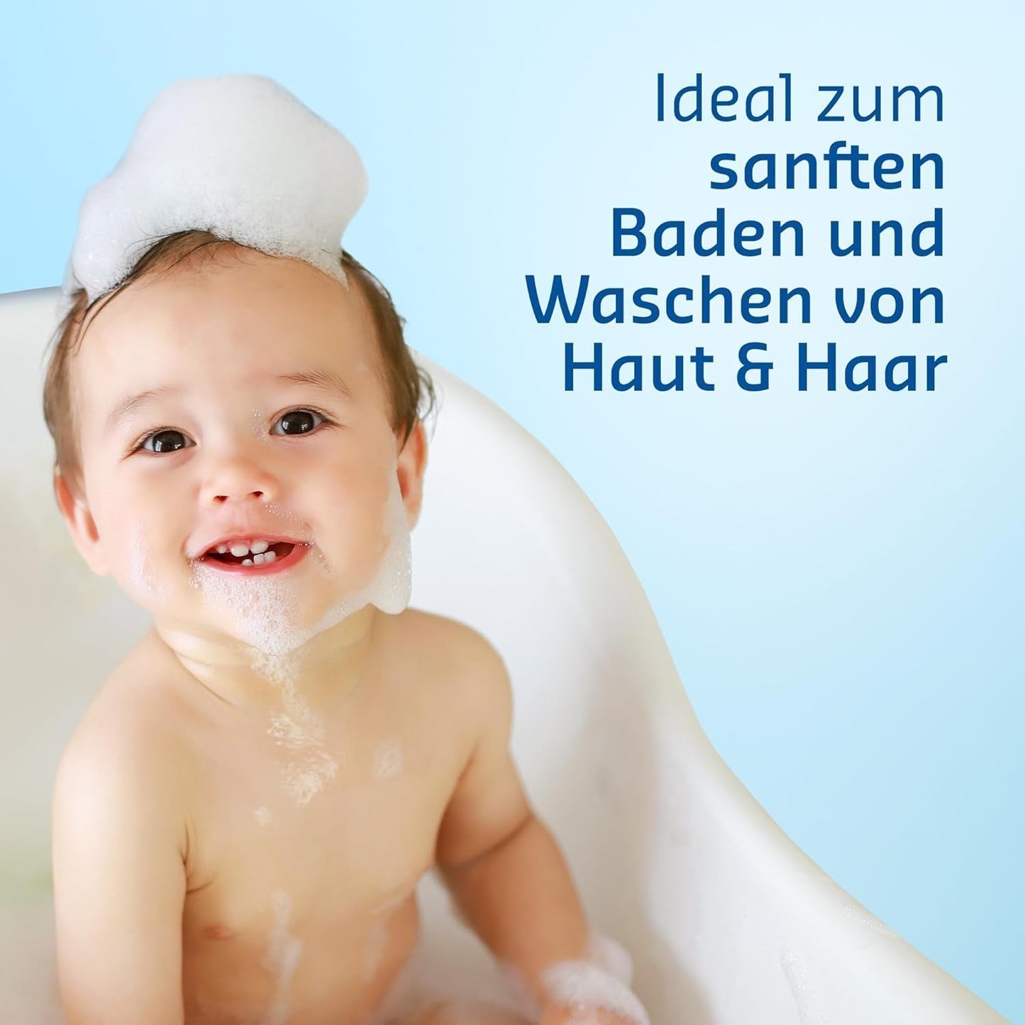 PENATEN Ultra Sensitive Bath & Shampoo (400 ml), særligt skånsomt babybad og shampoo til den meget følsomme hud hos babyer, der er udsat for neurodermatitis, duft- og farvefri showergel og hårshampoo Børn - Bath and Skincare Naty Shop