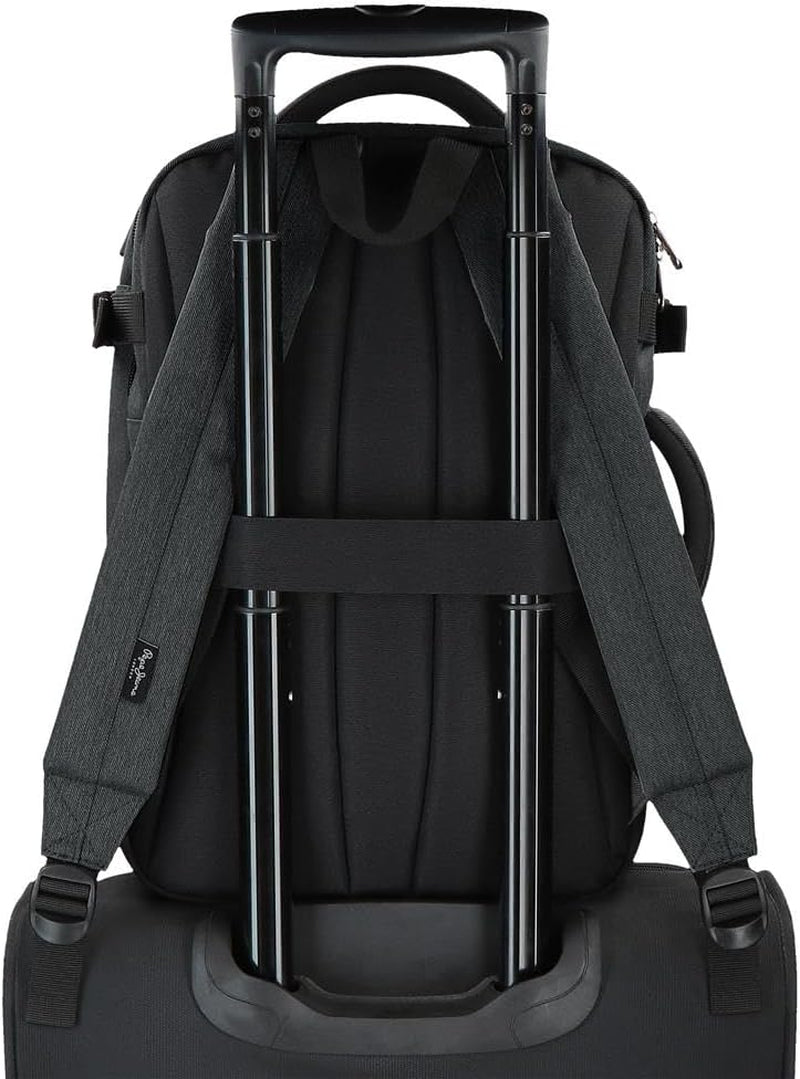 Pepe Jeans Jarvis lille skuldertaske grøn 15x19,5x6 cm polyester med kunstlæderdetaljer Bagage og rejseudstyr Naty Shop