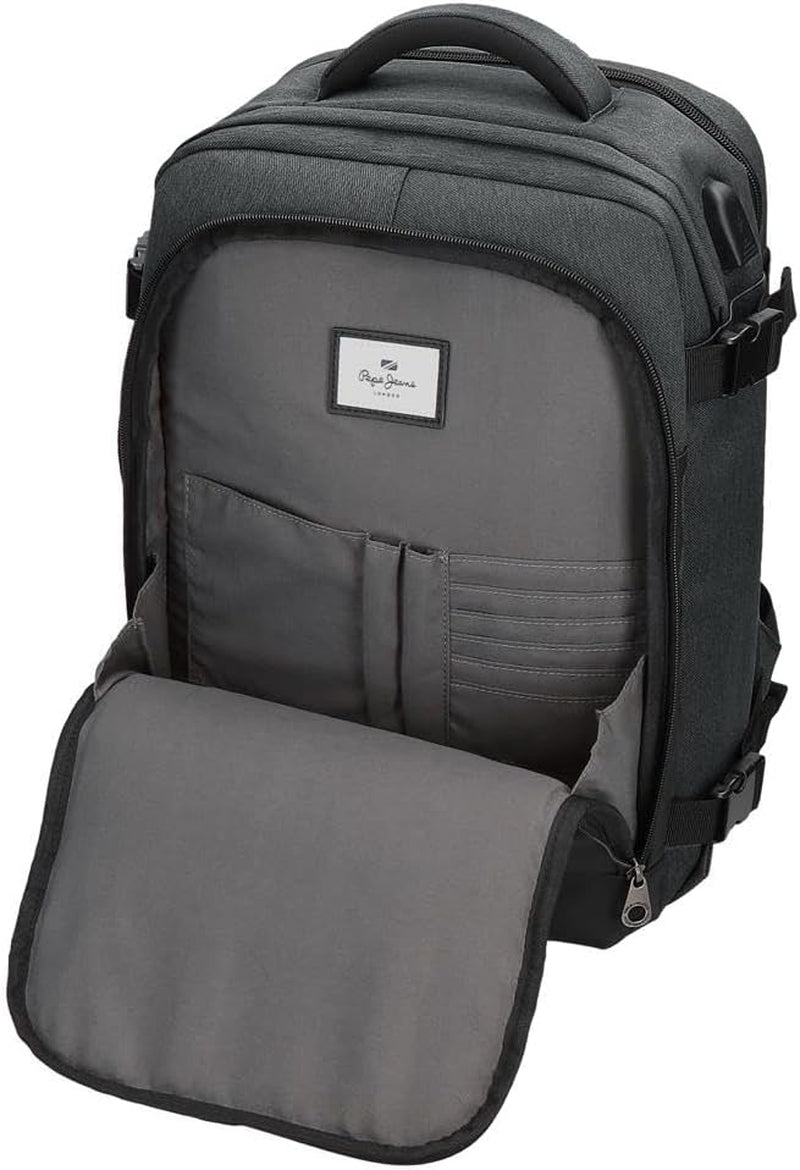 Pepe Jeans Jarvis lille skuldertaske grøn 15x19,5x6 cm polyester med kunstlæderdetaljer Bagage og rejseudstyr Naty Shop