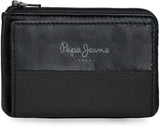 Pepe Jeans Joumma Tasker Dobbeltpung, Sort, 11 x 7 x 1,5 cm, Læder, Sort, One Size, Tegnebog Herrepung Naty Shop Standardtitel