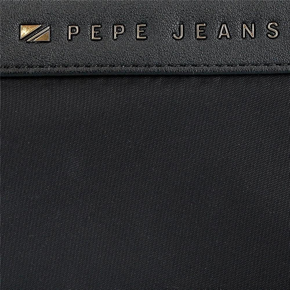 Pepe jeans Joumma Tasker Morgan afslappet rygsæk, rejsetasker, beige og sort, imiteret læder til kvinder, sort, one size fits all, pung Pung Dame Naty Shop