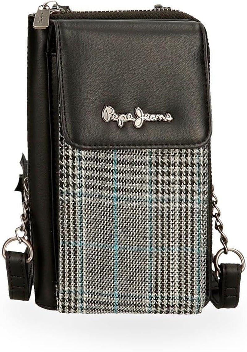 Pepe Jeans Kendra Dame T-Shirt, Sort, One Size, Lille skuldertaske Dame Tasker Naty Shop Briefcase