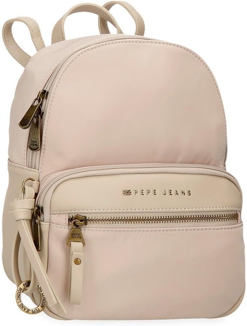 Pepe Jeans Morgan Casual Rygsække Rejsetasker Beige Sort Kunstlæder Til Kvinder By Joumma Tasker Bagage & Rejser Naty Shop Beige Rygsæk 25