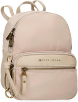 Pepe Jeans Morgan Casual Rygsække Rejsetasker Beige Sort Kunstlæder Til Kvinder By Joumma Tasker Bagage & Rejser Naty Shop Beige Rygsæk 25