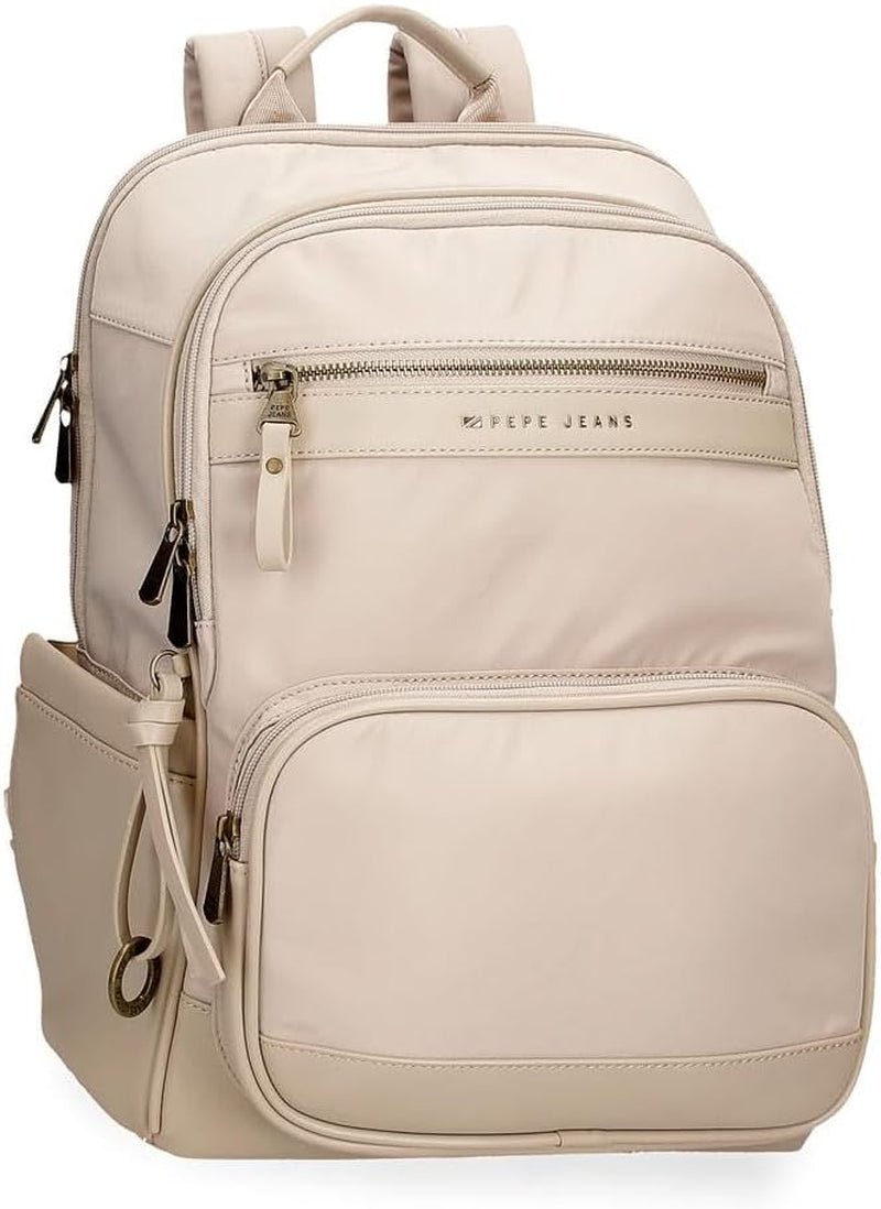 Pepe Jeans Morgan Casual Rygsække Rejsetasker Beige Sort Kunstlæder Til Kvinder By Joumma Tasker Bagage & Rejseudstyr Naty Shop Beige Pc Rygsæk