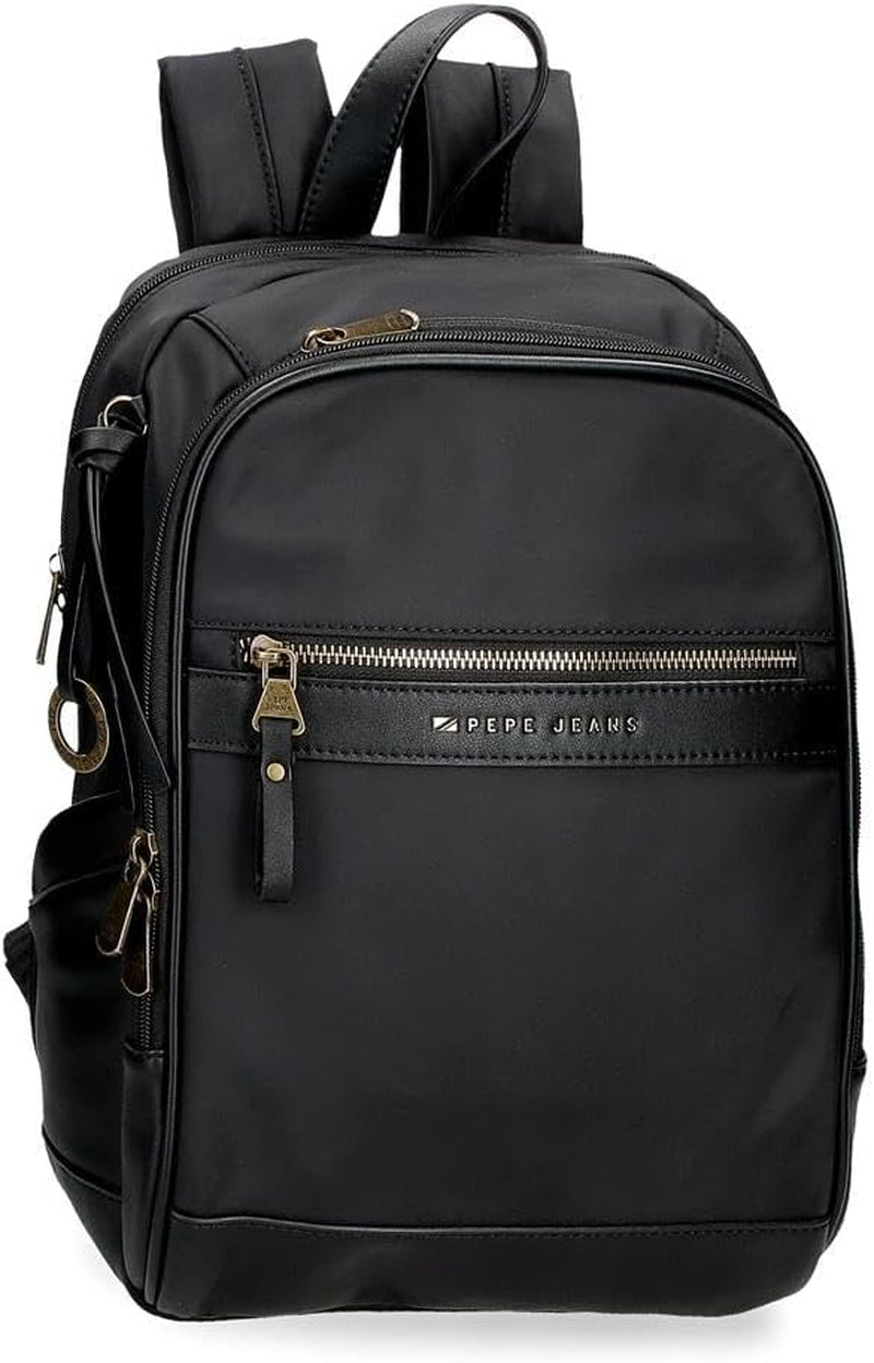Pepe Jeans Morgan Casual Rygsække Rejsetasker Beige Sort Kunstlæder Til Kvinder By Joumma Tasker Bagage & Rejse Naty Shop Sort Rygsæk