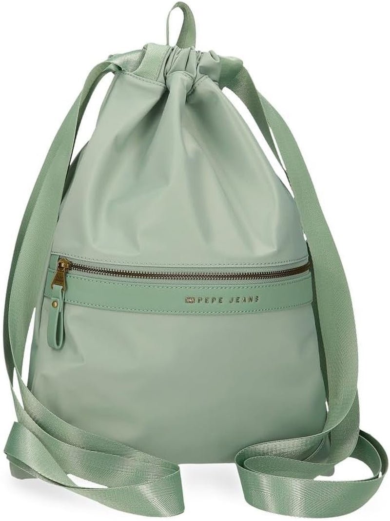 Pepe Jeans Morgan Casual Rygsække Rejsetasker Beige Sort Kunstlæder Til Kvinder By Joumma Tasker Bagage & Rejse Naty Shop Grøn Rygsæk med snoretræk