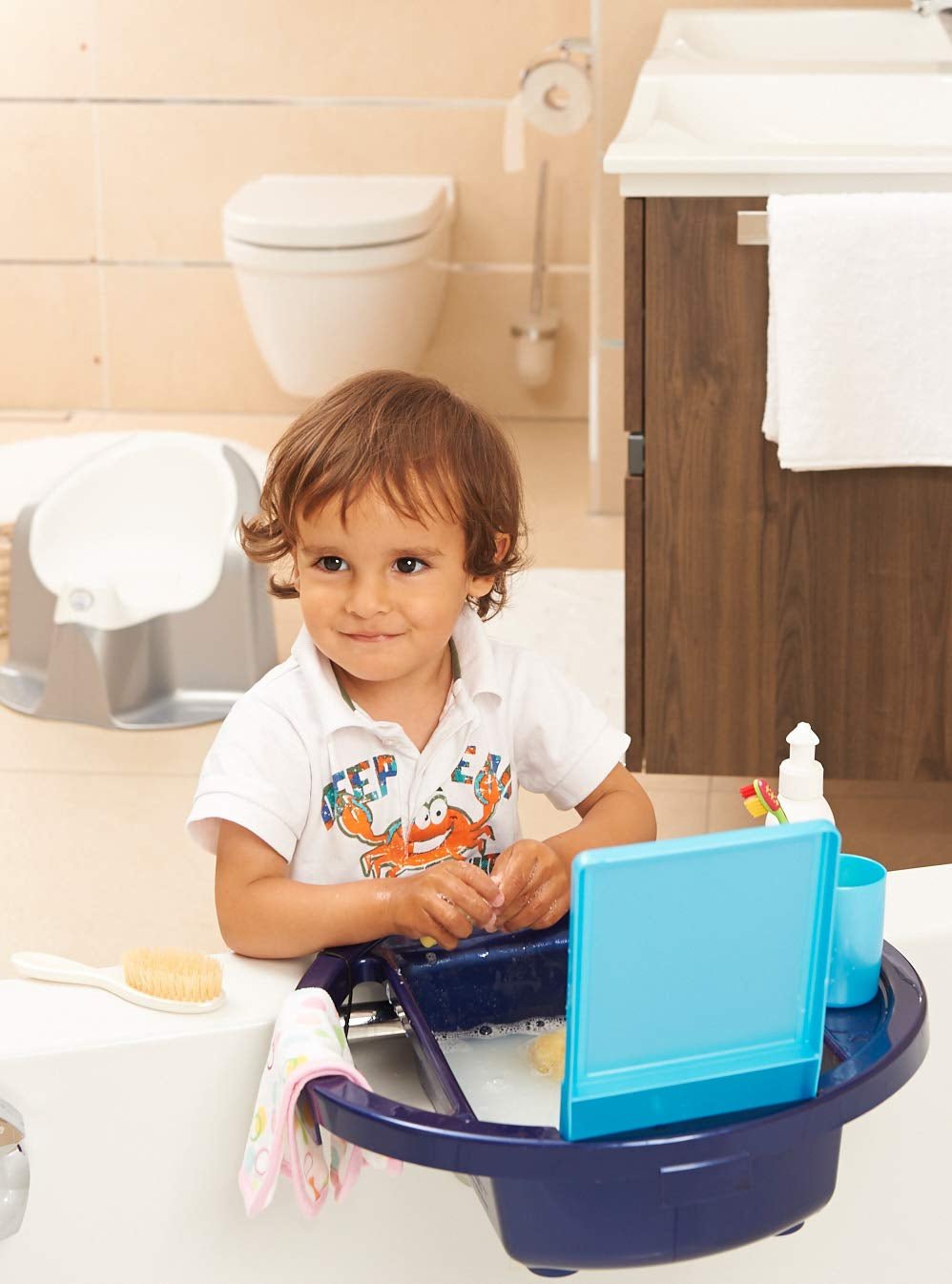 Kam og børste Rotho Babydesign, naturlige børster, fra 0 måneder, TOP/Bella Bambina, Babybleu Perl (lyseblå), 20059010301 Børn - Bad og hudpleje Naty Shop