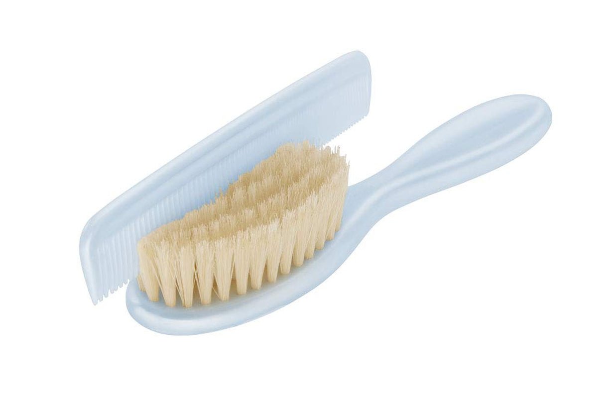 Kam og børste Rotho Babydesign, naturlige børster, fra 0 måneder, TOP/Bella Bambina, Babybleu Perl (lyseblå), 20059010301 Børn - Bad og hudpleje Naty Shop