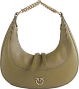 Pinko kvinder BRIOCHE HOBO Mini KALB MORB, V62q_Grøn tråd-Antikke guldtasker Damer Naty Shop Standard titel