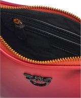 Pinko Half Moon mini lædertaske med gradient farve, ya4l_Mult.fuchsia, orange-sort Dametasker Naty Shop