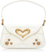 Pinko Ladies 520 Skulder Baby Naplack Vintage Taske Dame Tasker Naty Shop Z14M_Hvid Silke-Guld Chokolade