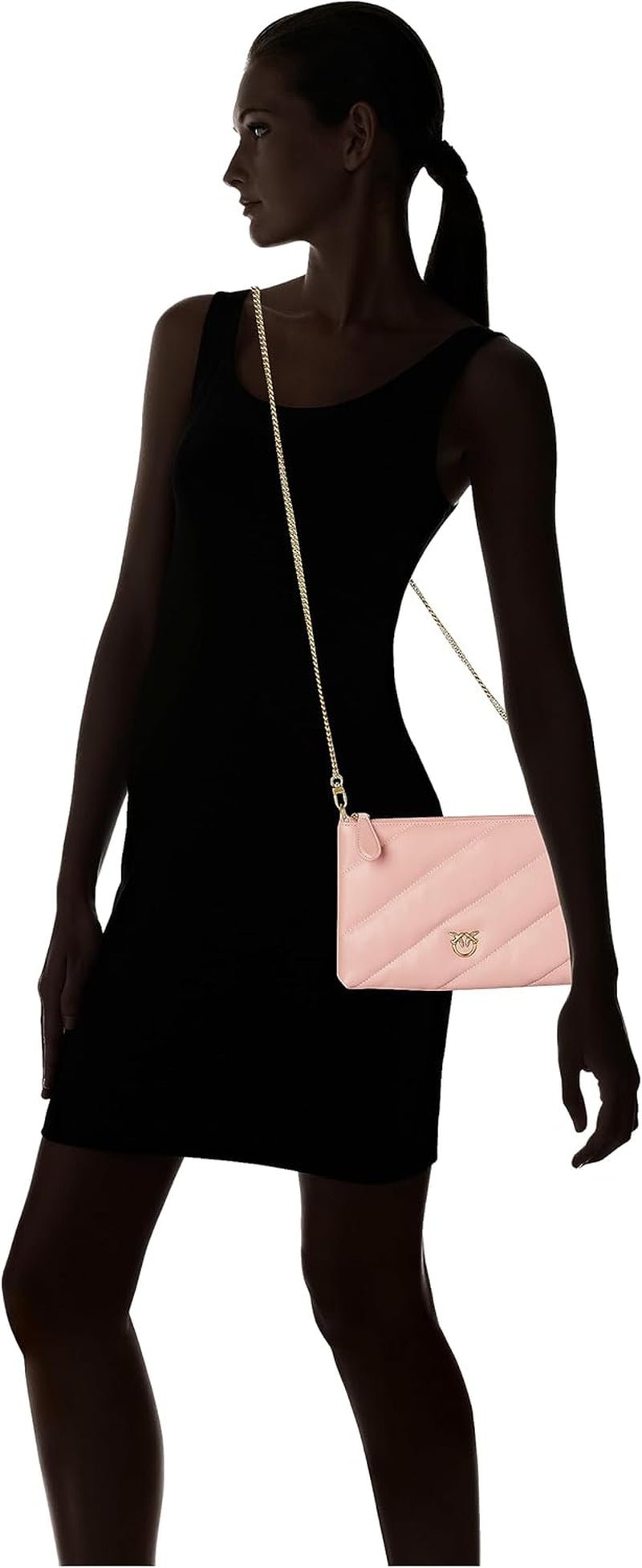 Pinko Dame Flad Pouch Får Nappa FLACHTASCHE SCHAFNAPPA Dametasker Naty Shop