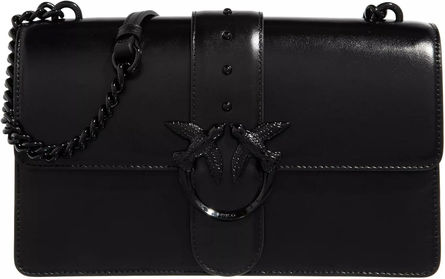 Pinko Ladies Love One Classic Cl Naplack Farve Blok Taske Dame Tasker Naty Shop Z99B_B Sort Sedan Blok Farve