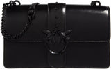 Pinko Ladies Love One Classic Cl Naplack Farve Blok Taske Dame Tasker Naty Shop Z99B_B Sort Sedan Blok Farve