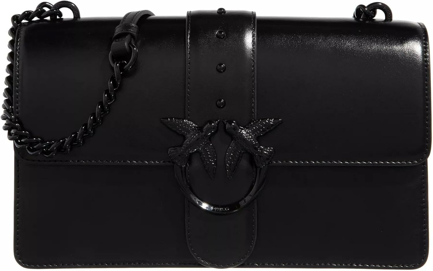 Pinko Ladies Love One Classic Cl Naplack Farve Blok Taske Dame Tasker Naty Shop Z99B_B Sort Sedan Blok Farve