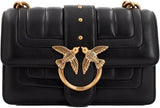Pinko Ladies Love One Mini Cl Single Side Sheep Nappa Line Quilt Taske Dame Tasker Naty Shop Z99Q_Antik Sort-Guld