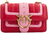 Pinko Ladies Love One Mini Cl Single Side Sheep Nappa Line Quilt Bag Dame Tasker Naty Shop Rn4Q_red/pink- antik guld