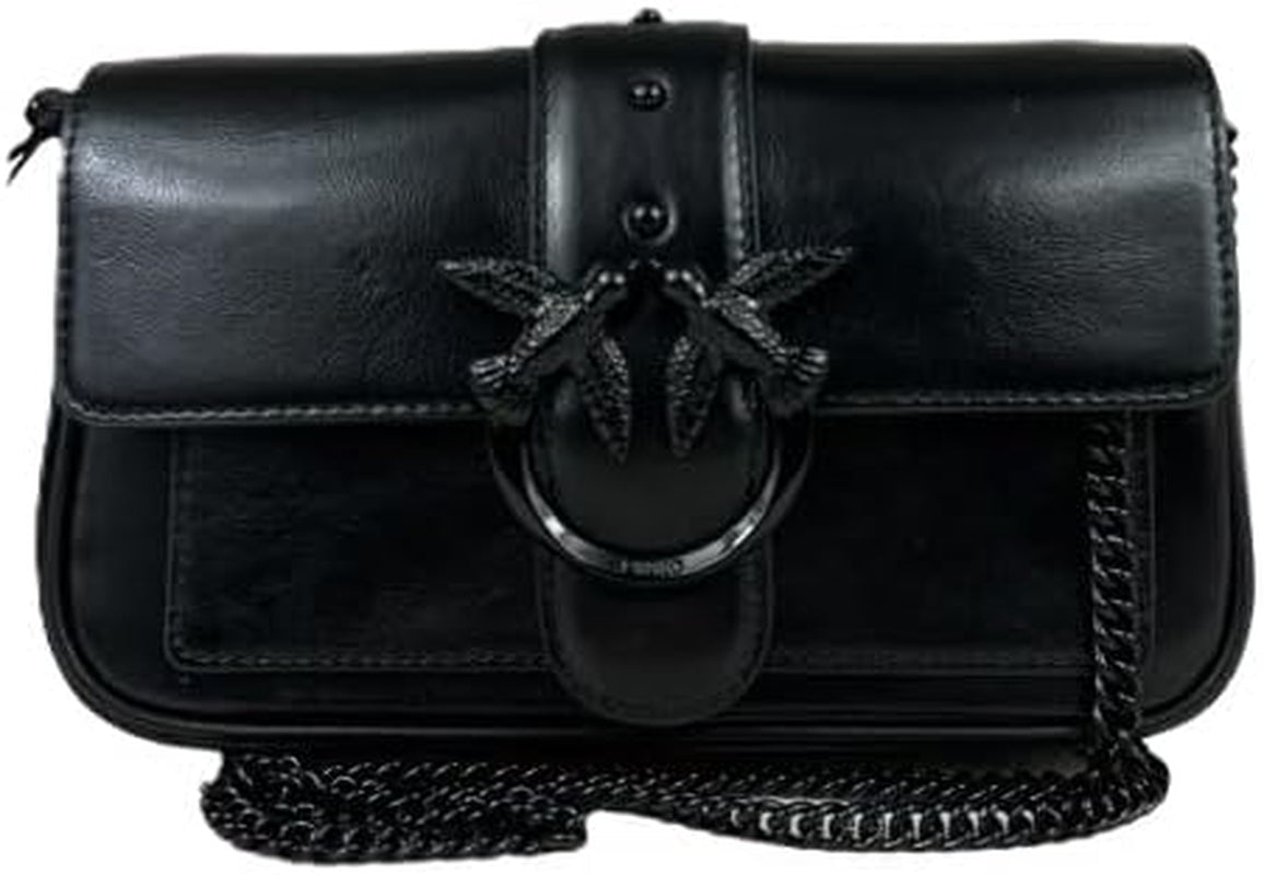 Pinko Ladies Love One Pocket C Naplack Farve Blok Taske Dame Tasker Naty Shop Z99B_B Sort Sedan Blok Farve