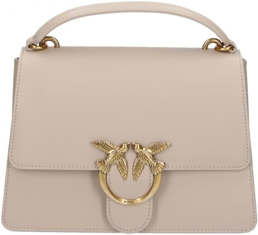 Pinko Ladies Love One Top Håndtag Klassisk Li Bag Dametasker Naty Shop I30Q_Grå Pinguino-Antik Guld
