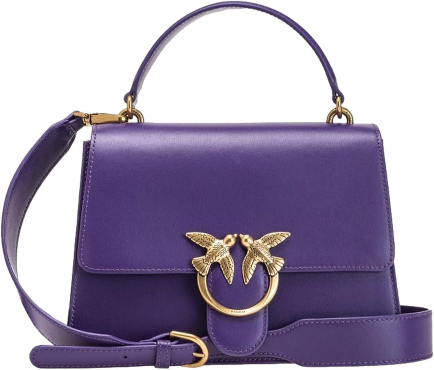 Pinko Ladies Love One Top Håndtag Klassisk Li Bag Dametasker Naty Shop J11Q_Violet Plumeria-Antik Guld