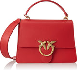 Pinko Ladies Love One Top Håndtag Klassisk Li Bag Dametasker Naty Shop R41Q_Red Granat - Antik Guld