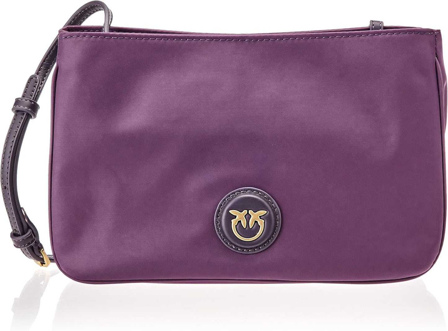 Pinko Dame Genbrugsport Flad HORISONTAL GENTAGET Dametasker Naty Shop W84Q_Viola Uva-Antik Guld