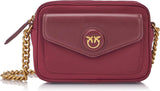 Pinko Nyllo Gate Camera CASE Genanvendt NYLO Dametasker Naty Shop Ww5Q_Currant Intenso-Antik Guld