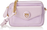 Pinko Nyllo Gate Camera CASE Genanvendt NYLO Dametasker Naty Shop Y48Q_Tulip violet- antik guld