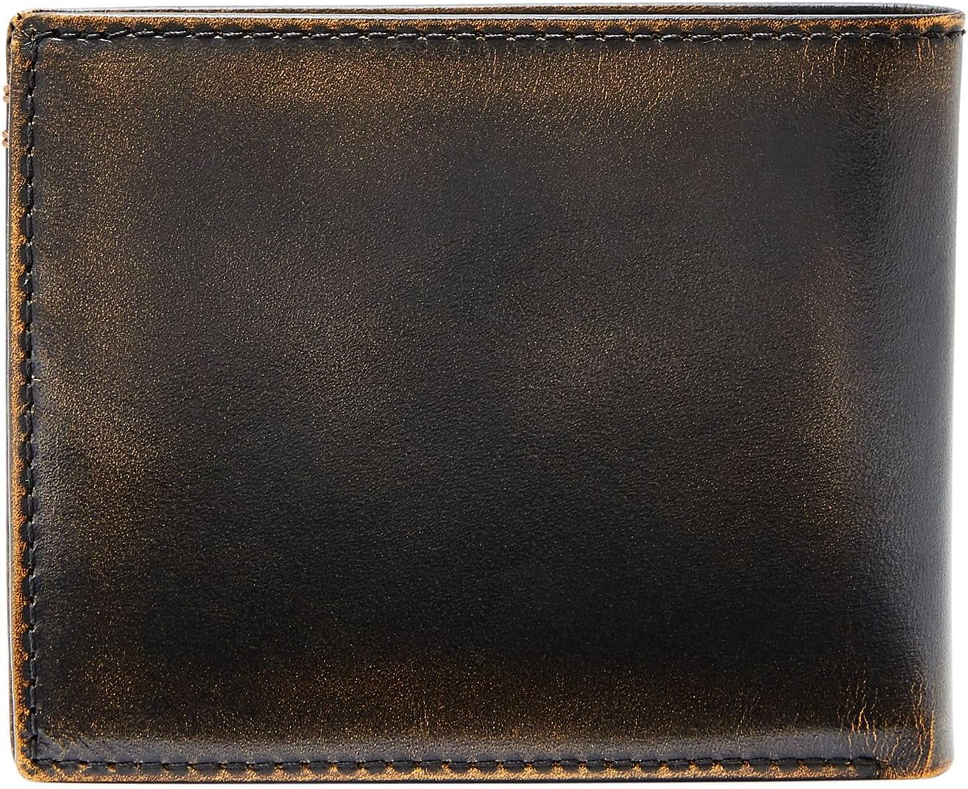 Fossil Wade Læder Bifold tegnebog til mænd 11,43 cm L x 1,905 cm B x 8,89 cm H Herrepung Naty Shop