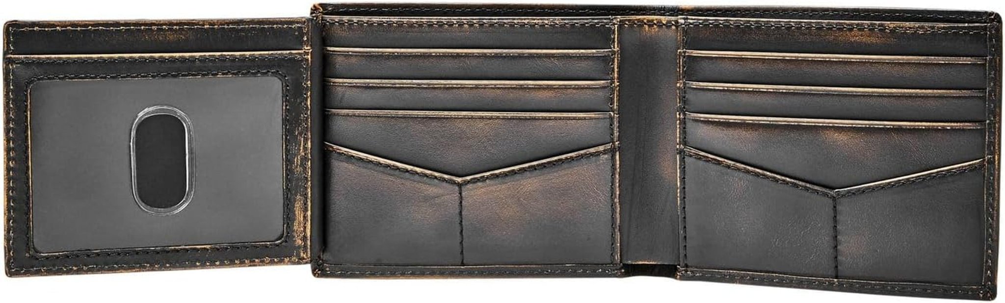 Fossil Wade Læder Bifold tegnebog til mænd 11,43 cm L x 1,905 cm B x 8,89 cm H Herrepung Naty Shop